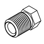 BrakeQuip BQ2577SS Brake Line Fitting Male  7/16 x 24NS 1/4 Stainless Steel