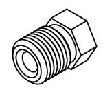BrakeQuip BQ5842SS Brake Line Fitting Male  7/16 x 24NS 3/16 Stainless Steel